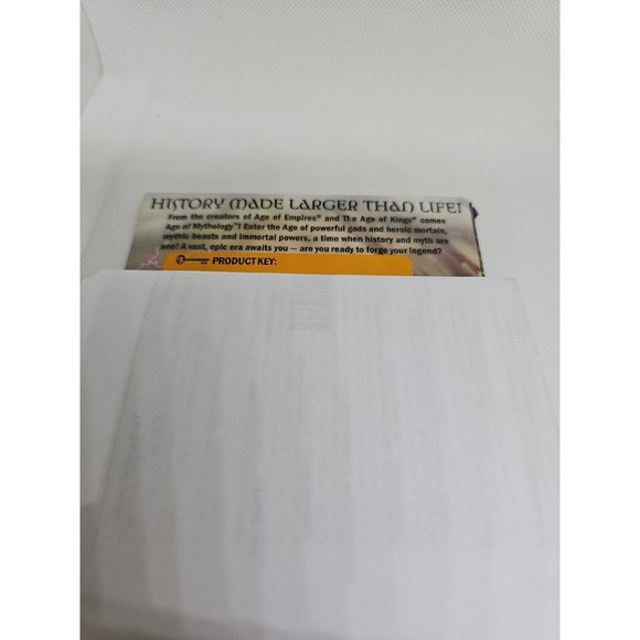 Age Of Mythology PC 2 CD-ROM Game Microsoft - Fold Case W/ Key - Picture 4 of 5